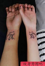 ръка двойка тотем котка татуировка