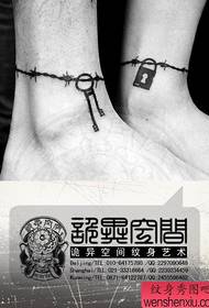 ankel populære pop par anklet tatovering mønster