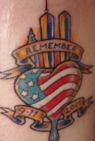 цвят на ръката Американски патриот икона татуировка снимка