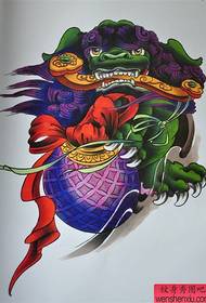 um padrão de tatuagem Tangshi colorido