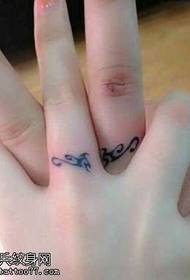 fingerblomst vinmark par tatoveringsmønster