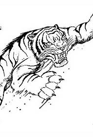 スケッチの虎のタトゥー作品