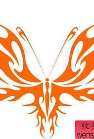 in ôfbylding Manuskriptpatroon Butterfly tatoeage