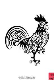 نوار نمایش تاتو یک الگوی دستنوشته خال کوبی مرغ توتم را توصیه می کند