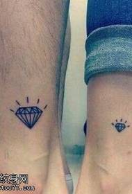 leg diamond couple tattoo pattern