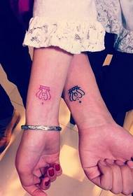 Little Crown Totem Tattoo between Couples
