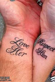 kar gyönyörű angol pár tetoválás minta
