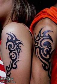 arm couple totem tattoo pattern