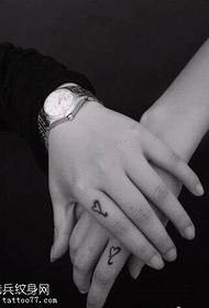 Exquisite Couple Ring Tattoo Pattern