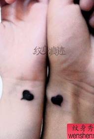 håndleddet søte par totem elsker tatoveringsmønster