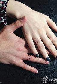 couple's ring tattoo pattern