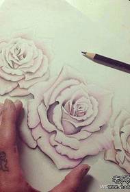 skupina rukopisa tetovaža ruža