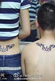 couple traditional van Gogh tattoo pattern