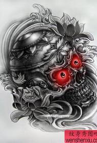 Tattoo show bar recommended a European and American style skull tattoo pattern