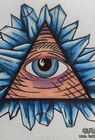 una figura del tatuatge recomana una obra manuscrita del tatuatge dels ulls del triangle