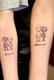 Tanú szerelmes pár tetoválás