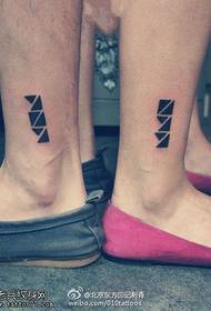 couple geometry tattoo pattern