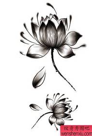 lotus tatuirovkasining qo'lyozma naqshlari