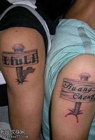 kar útjelzési pár tetoválás minta