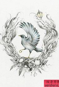 Tattoo show picture recommended a bird tattoo manuscript pattern