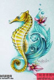 a color hippocampus tattoo picture shared by the tattoo