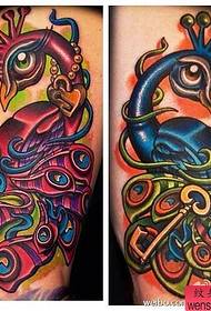 a colorful phoenix tattoo pattern