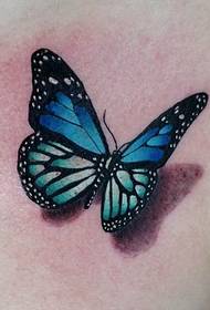 as mulheres gostam de um belo padrão de tatuagem em borboleta estéreo 3D