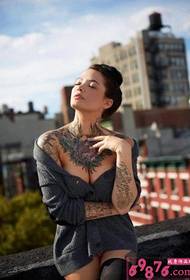 Evropska in ameriška lepotna alternativa seksi tetovaža