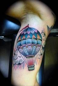 beautiful hot air balloon tattoo on female sexy parts