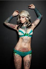 bikini sexig skönhet frestelse klassisk mode tatuering bild bild