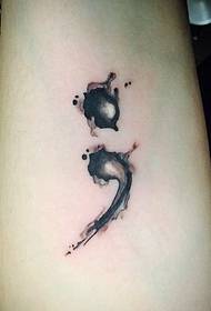 a variety of fresh and simple semicolon tattoo patterns