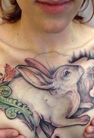 Recommend a sexy and stylish rabbit tattoo pattern picture