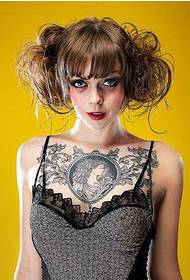 sexet smuk europæisk og amerikansk skønhedsbrosje smuk mode tatovering billede