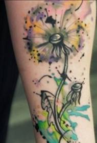 Әйел денесі түрлі стильдегі Dandelion Tattoo Animal Pattern Tattoo