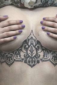 Totem tattoo of woman's chest personality