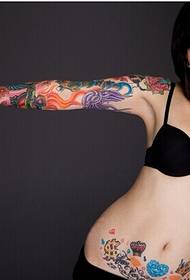 Glamorous სექსუალური სილამაზის tattoo ნიმუში