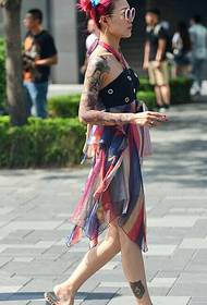 Street shot beautiful beauty tattoo pattern recommended picture
