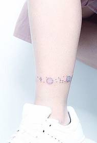 mergaičių mažas šviežias mažas planetos tatuiruotės modelis