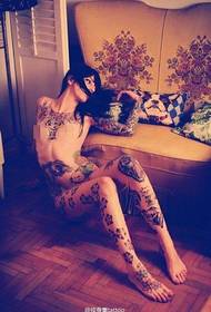 Tattoo art picture display of beautiful beauty