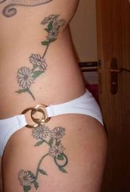 30 many women's beautiful daisy flower tattoo pattern