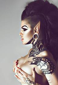full of female personality tribal totem tattoo pictures