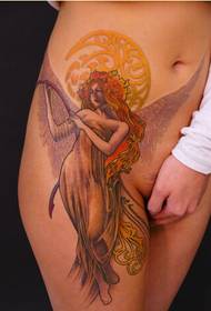 Super klasický sexy krásny anjel tetovanie vzor