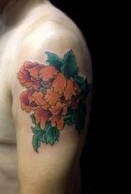 Arm Guo Yun Fang Hua Peony Flower Painted Tattoo
