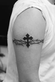 Thorns redemption, cross vine armband tattoo pattern