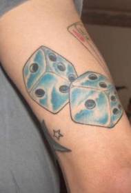 Blue ice cubes braid tattoo pattern