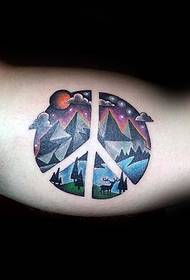 Arm color tattoo picture