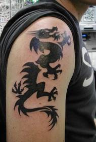 Handsome dragon totem tattoo