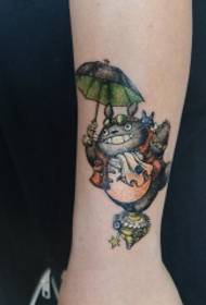 Симпатична цртан филм желка тетоважа на раката
