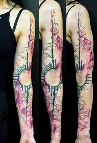 Frankryk Klaim Street Tattoo Blomme Arm tatoeëring nuut