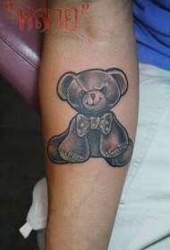 Arm evil teddy bear doll tattoo pattern